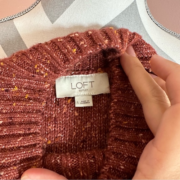 LOFT Turtleneck Speckled Fleck Sweater - Picture 5 of 8